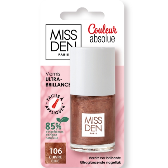 Vernis à Ongles Couleur Absolue Teinte Cuivre Chic MISS DEN