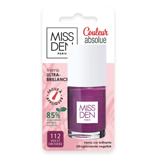 Vernis Couleur Absolue Vegan Teinte Violet Orchidée MISS DEN