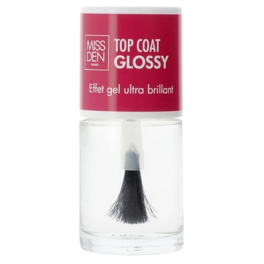 Vernis à ongles Top Coat Transparent Glossy Naturel MISS DEN