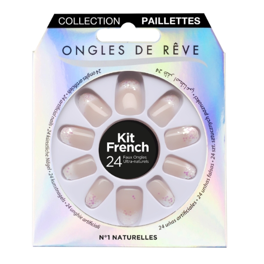 Faux ongles Teinte Paillettes Naturelles (001) NS