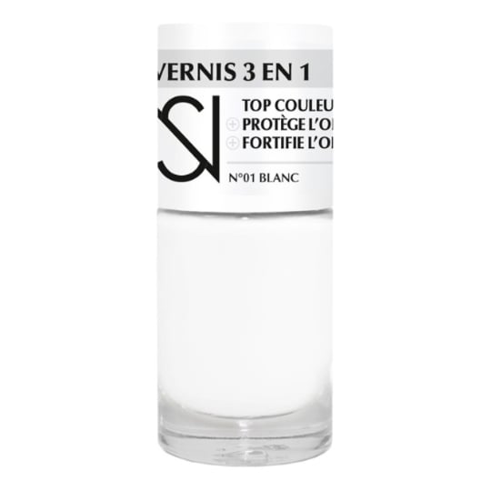 vernis 3 En 1 Protection Renforcement Teinte N°01 Blanc NS
