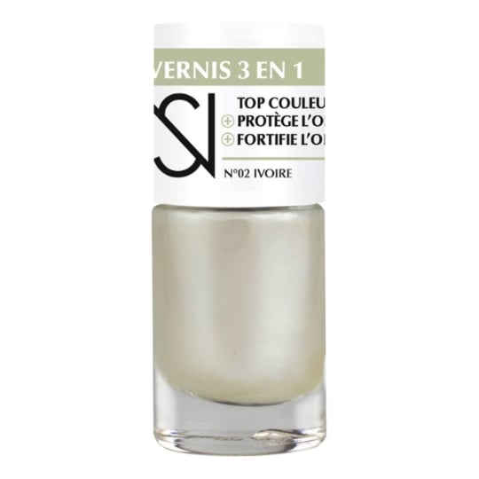 vernis 3 en 1 Top Couleur Protège l'Ongle Fortifie l'Ongle Teinte Ivoire (02) NS