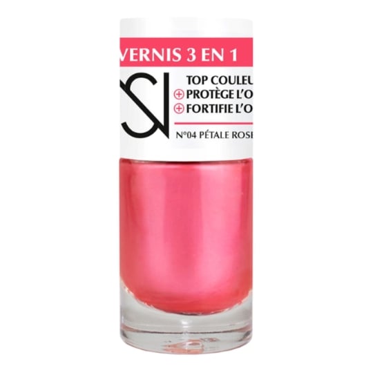 vernis À ongles 3 en 1 Top Couleur Protège l'Ongle Fortifie l'Ongle Pétale Rosé (04) NS