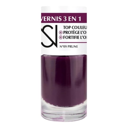 vernis 3 en 1 Protège les ongles Fortifie les ongles Teinte Prune (09) NS