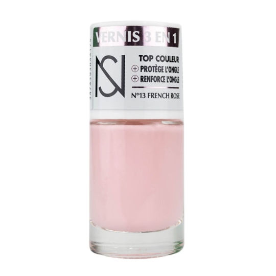 Vernis à Ongles 3en1 Top Couleur Protège et Renforce N°13 French Rose NS
