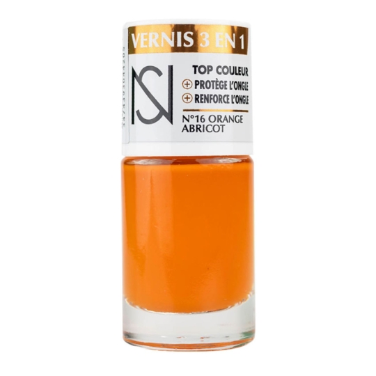 vernis À Ongles 3 en 1 Top Couleur Protège l'ongle Renforce l'ongle Teinte Orange Abricot (16) NS
