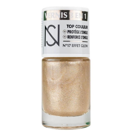 Vernis à Ongles 3en1 Top Couleur Protège et Renforce N°17 Effet Glow NS
