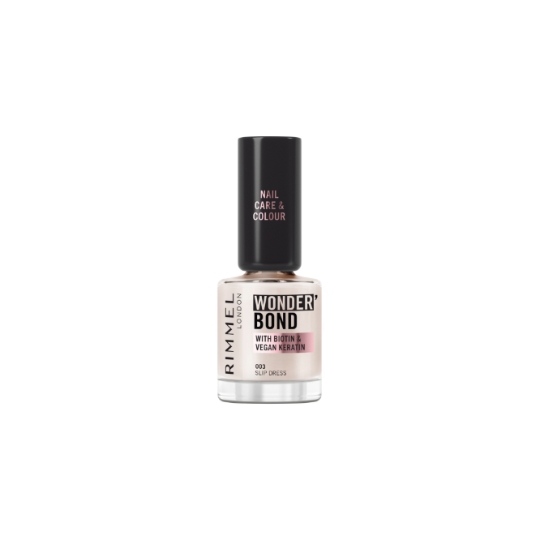Vernis à Ongles 2 en 1 Soin et Couleur Wonder'Bond à La Biotine et Kératine Végétal Teinte 003 Slip Dress RIMMEL