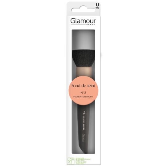 Pinceau Fond de Teint N°8 Poils Infusés Charbon De Bambou GLAMOUR PARIS