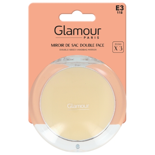 Miroir de Sac Double Face Zoom X3 GLAMOUR PARIS