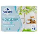 Papier Toilette Doux Fraîcheur Tube Jetable Confort Essential CARREFOUR ESSENTIAL