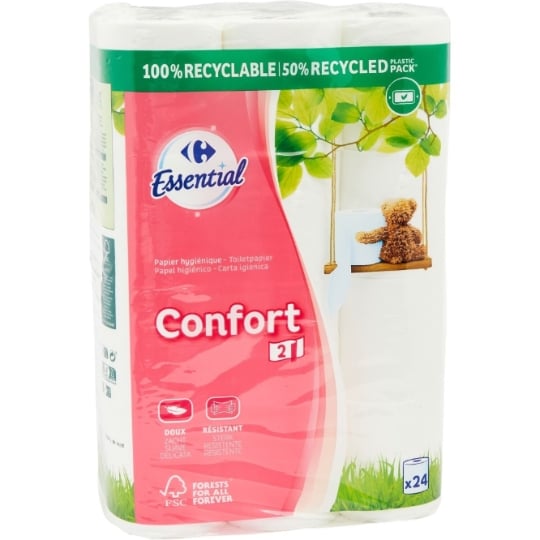 Papier Toilette Doux Confort Essential CARREFOUR ESSENTIAL