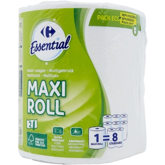 essuie-tout blanc multi-usages CARREFOUR ESSENTIAL