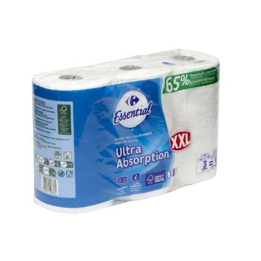 Essuie-tout compact blanc XXL CARREFOUR ESSENTIAL