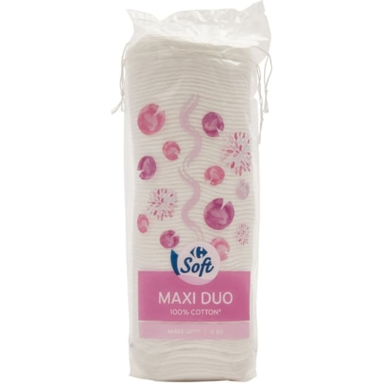 Cotons Maxi Ovale Visage Duo CARREFOUR SOFT