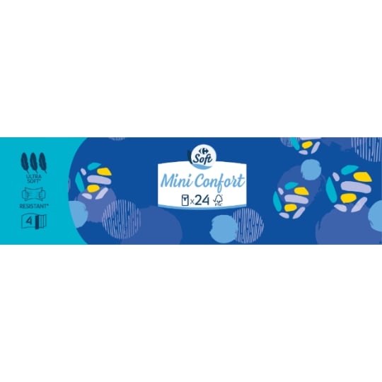 Mouchoirs Confort 4 Epaisseurs Ultra Resistant Mini FSC CARREFOUR SOFT