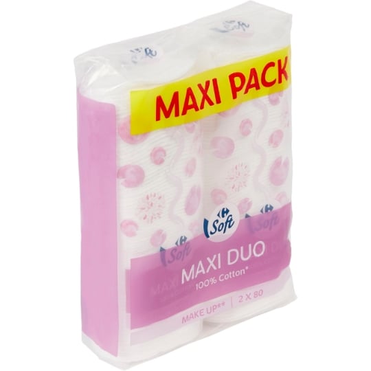 Cotons Ovals Maxi Duo Visage CARREFOUR SOFT