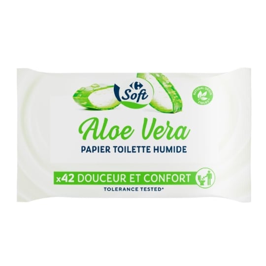 Papier Toilette Humide Aloe Vera Fraîcheur CARREFOUR SOFT