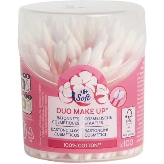 Cotons-Tiges Maquillage Doux Contour Des Yeux CARREFOUR SOFT