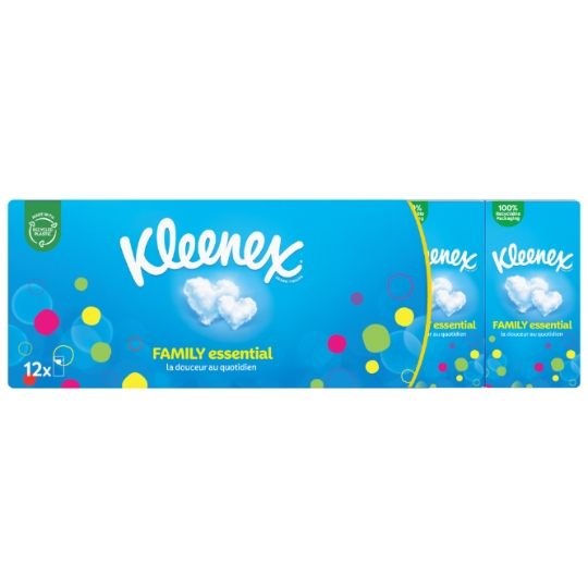 Mouchoirs 100% Recyclable Essential Family KLEENEX