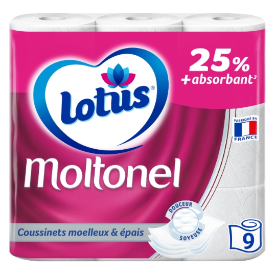 Papier Toilette Triple Épaisseur Coussinets Absorbants Tube Jetable Blanc FSC Recyclable LOTUS