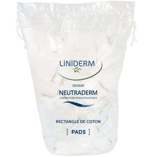 Coton Rectangulaire Pads 8x10cm Hypoallergénique Doux Non-Irritant NEUTRADERM