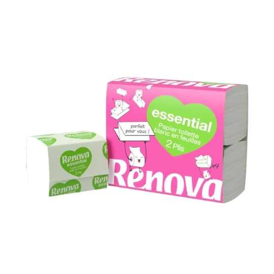 Papier Toilette En Feuille Essentiel RENOVA