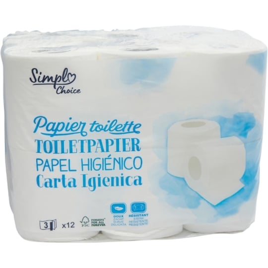 Papier Toilette Blanc Triple Épaisseur Simpl SIMPL