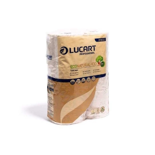 Carton De 30 Rouleaux De Papier Hygiénique Econatural 400 3-ply Fibrepack Lucart LUCART