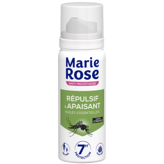 Anti-moustique Aérosol Répulsif et Apaisant Protection 7h Huiles Essentielles MARIE ROSE