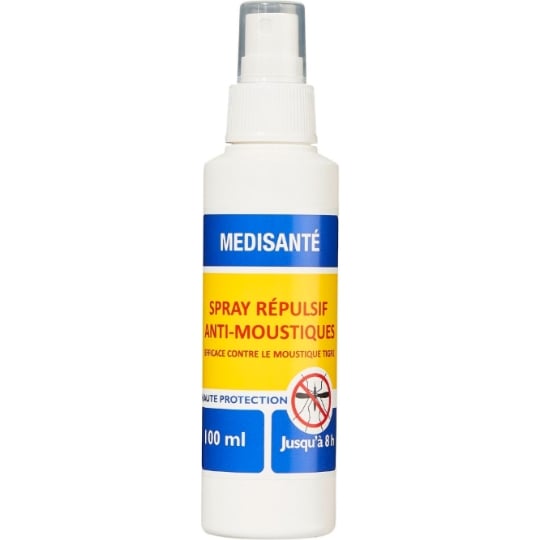 Anti-moustiques Spray Répulsif Haute Protection Jusqu'à 8h MEDISANTE