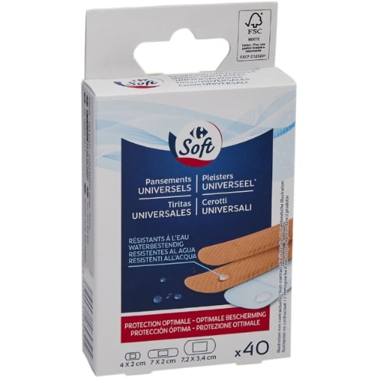 Pansements universels, multi-usages et résistants à l'eau CARREFOUR