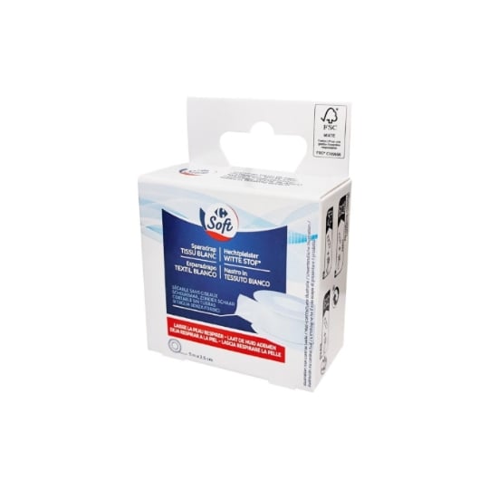 Sparadrap tissu blanc, sécable sans ciseaux et laisse la peau respirer Carrefour Soft