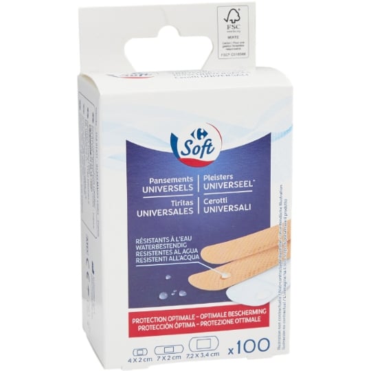 Pansements Universels Résistant à l'Eau CARREFOUR SOFT
