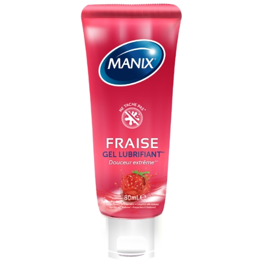 Lubrifiant Fraise, Formule Adaptée au Soulagement Temporaire de la Sécheresse Vaginale MANIX