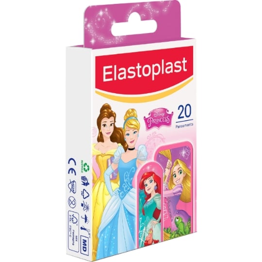 Pansements Enfant Motifs Princesses Protection des Plaies ELASTOPLAST
