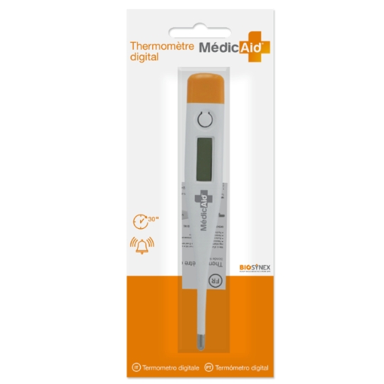 Thermomètre Alarme Fièvre Mémoire MEDICAID