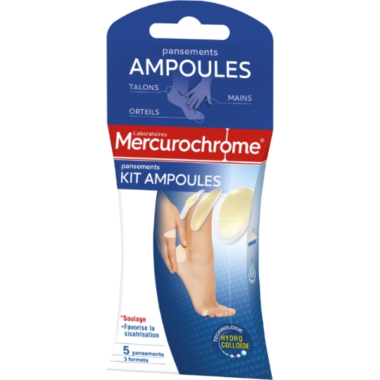 Pansements Ampoules Hydrocolloïde MERCUROCHROME