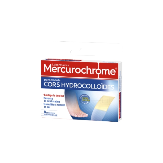 Pansements Hydrocolloïde Cors Soulage la Pression et les Frottements Seconde Peau MERCUROCHROME
