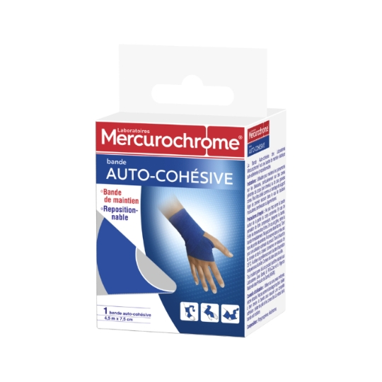 Bande Auto-cohésive de Maintien 4,5mx7,5cm MERCUROCHROME