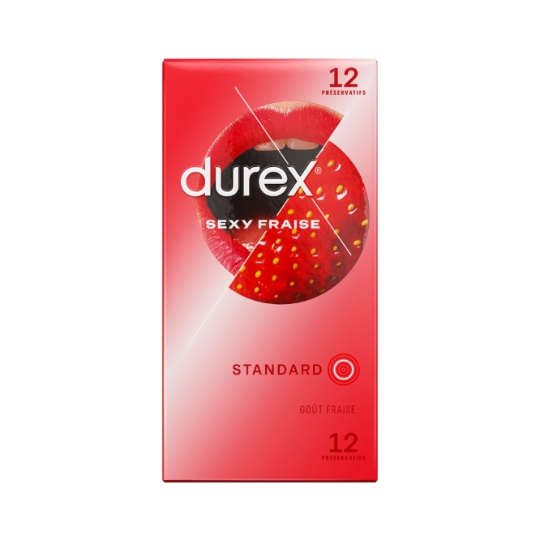 Préservatifs Standard Extra Lubrifié Fraise DUREX