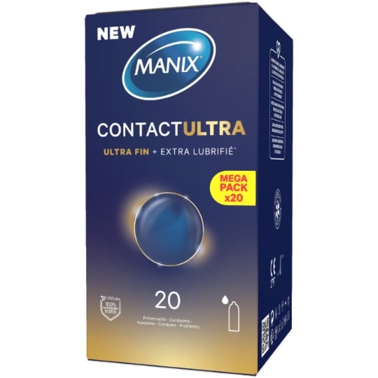 Préservatifs Ultra Fin Extra Lubrifié Contact Ultra MANIX