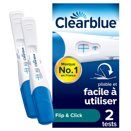 Test de Grossesse Flip & Click Pliable et Facile à Utiliser CLEARBLUE