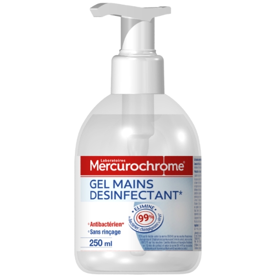 Gel hydroalcoolique Désinfectant Mains Antibactérien MERCUROCHROME