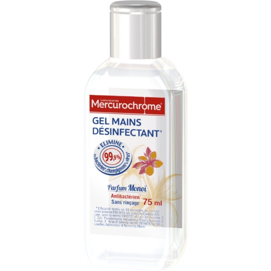 Gel Désinfectant Antibactérien Sans Rinçage Parfum Monoï MERCUROCHROME