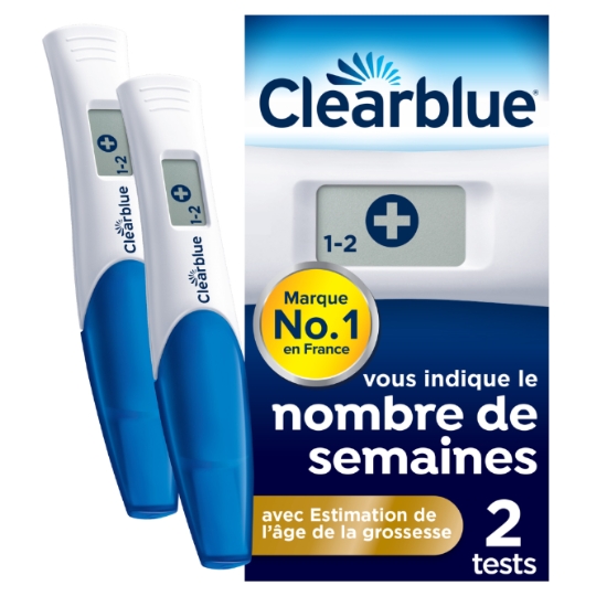 Test de grossesse avec Estimation de l'Âge de la Grossesse CLEARBLUE