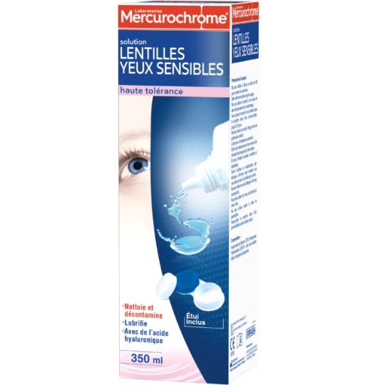 Solution lentilles Yeux Sensibles Haute Tolérance MERCUROCHROME