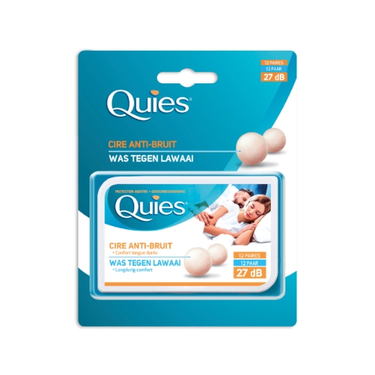 Bouchons d'oreilles Cire Naturelle Atténuation 27dB QUIES