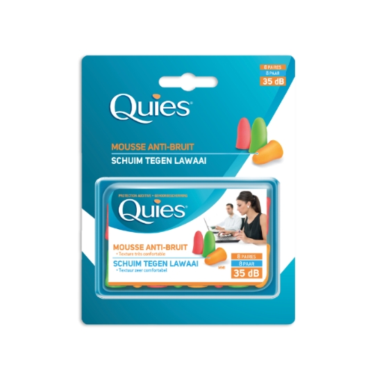 Protections auditives Mousse Confort Fluo 35 dB QUIES