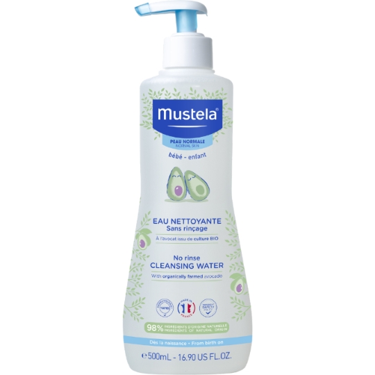 Eau nettoyante bébé A l'Avocat Bio Sans rinçage MUSTELA